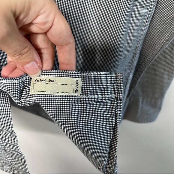 J Crew Mens Size Small Cotton Button Down Shirt Blue Gingham Dress Slim Preppy - Picture 6 of 10